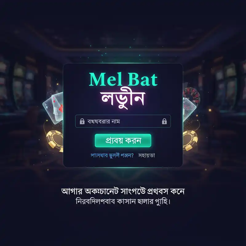 Mel Bat লগইন ইন্টারফেস এবং ক্যাসিনো গেমস